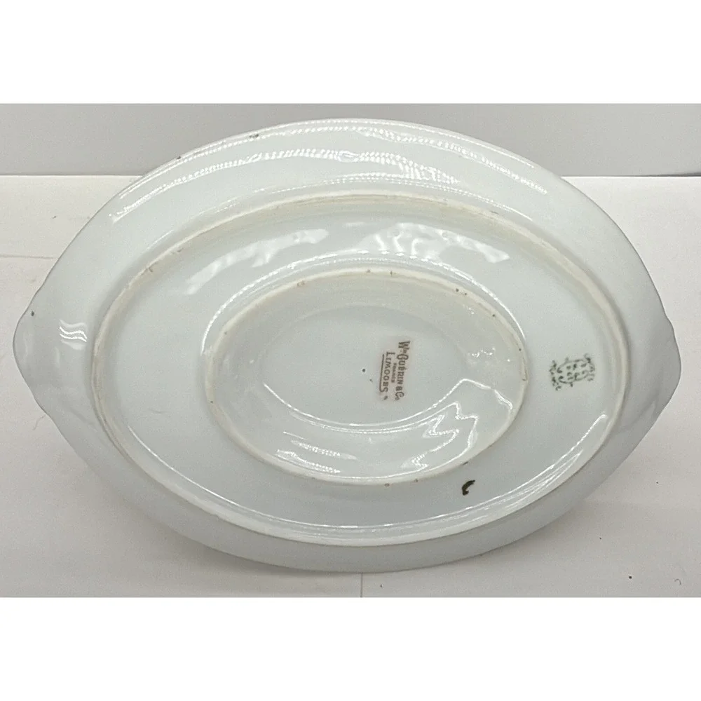 Wm. Guerin &‎ Co Limoges Sauce/Gravy Boat Attached Under Plate